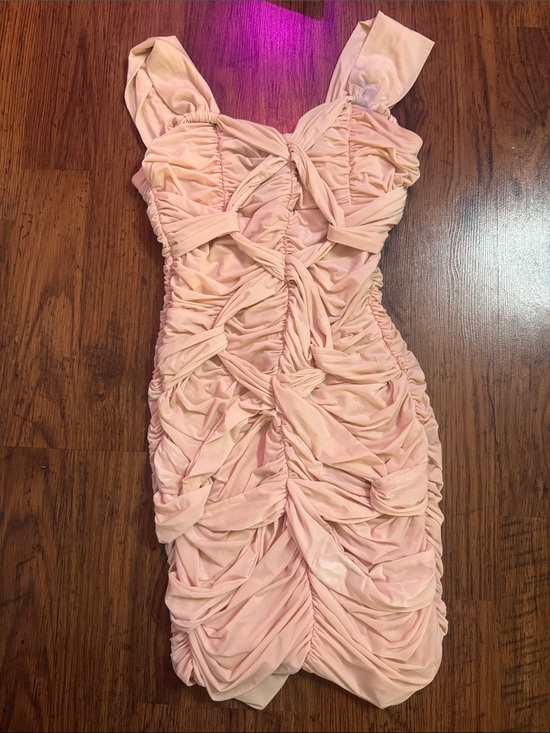 bebe Dresses & Skirts - bebe Blush Pink Ruched Sleeveless Bodycon Mini Dress 17.1T